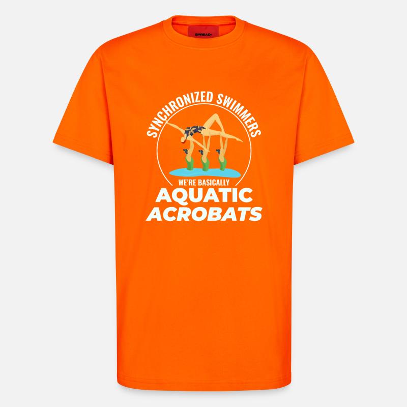 Wasserakrobaten Synchronschwimmen Humor - T-Shirt - made by SPREAD - SUNSET ORANGE