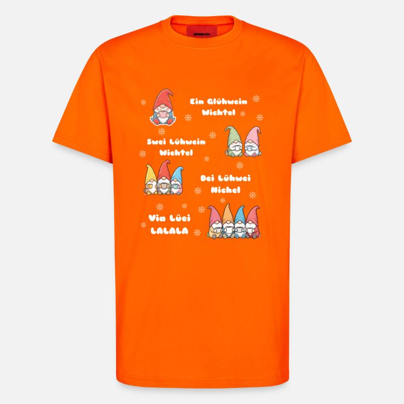 Christmas Wichtel Glühwein - T-Shirt - made by SPREAD - SUNSET ORANGE