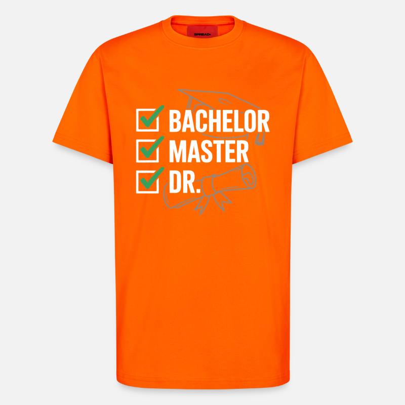 Abschlussbanner Bachelor Master Dr - T-Shirt - made by SPREAD - SUNSET ORANGE