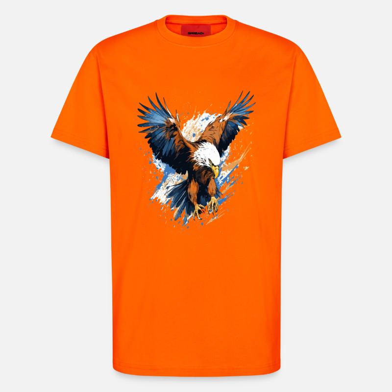 Stormy Eagle Splash Art - T-Shirt - made by SPREAD - SUNSET ORANGE