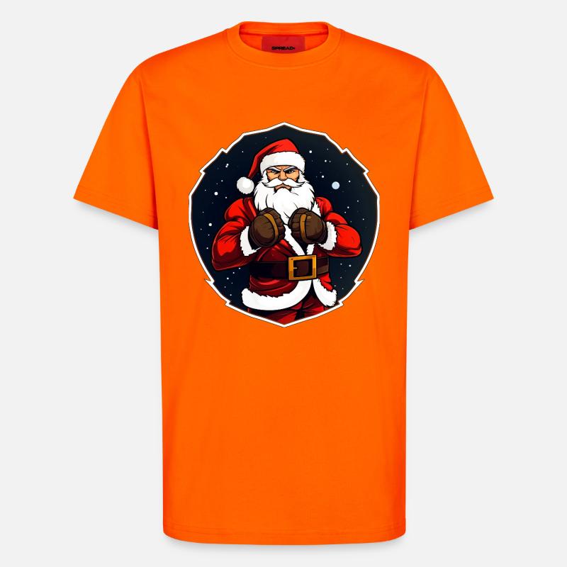 Weihnachten Fighter - T-Shirt - made by SPREAD - SUNSET ORANGE