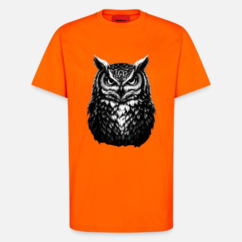 Mystische Eule Nachttier Weisheit Symbol - T-Shirt - made by SPREAD - SUNSET ORANGE