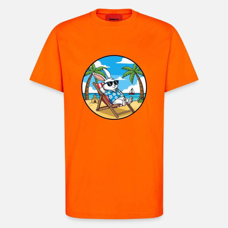 Coole Rabbit Beach Vacation Summer Vibes - T-Shirt - made by SPREAD - SUNSET ORANGE