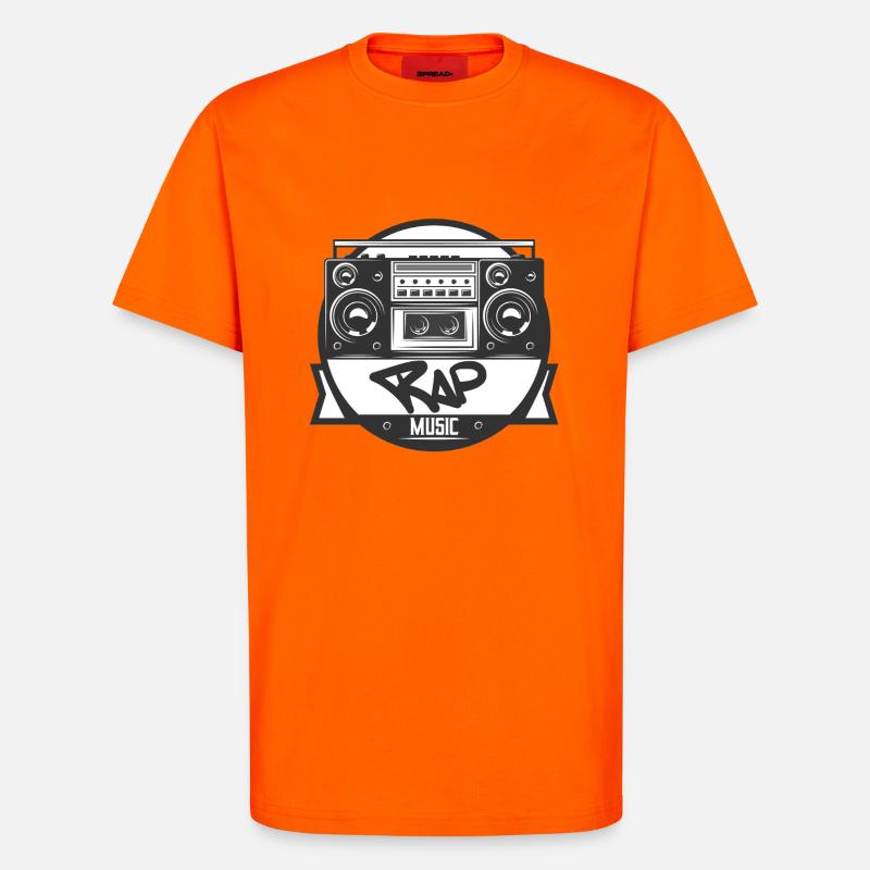 Musikbox Rap Logo Ghettoblaster - T-Shirt - made by SPREAD - SUNSET ORANGE