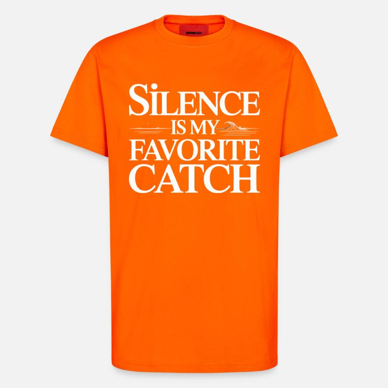 Le silence est ma phrase préférée - T-shirt bio décontracté fabriqué en UE - SUNSET ORANGE