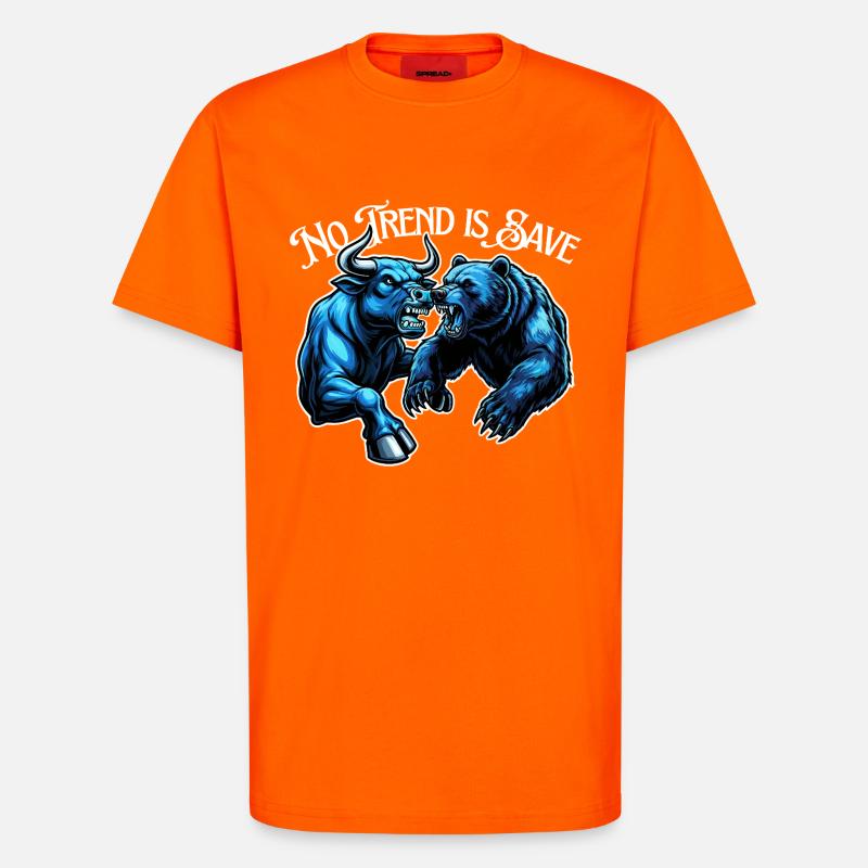 Taurus vs Bear Trending - T-Shirt - made by SPREAD - SUNSET ORANGE
