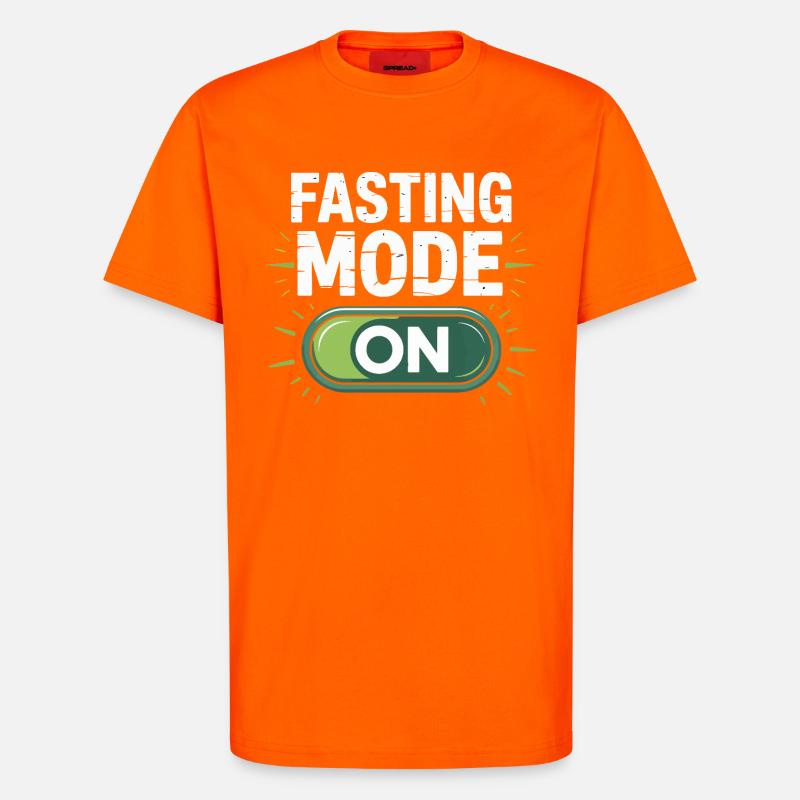 Fastenmodus Einschalten – Design - T-Shirt - made by SPREAD - SUNSET ORANGE