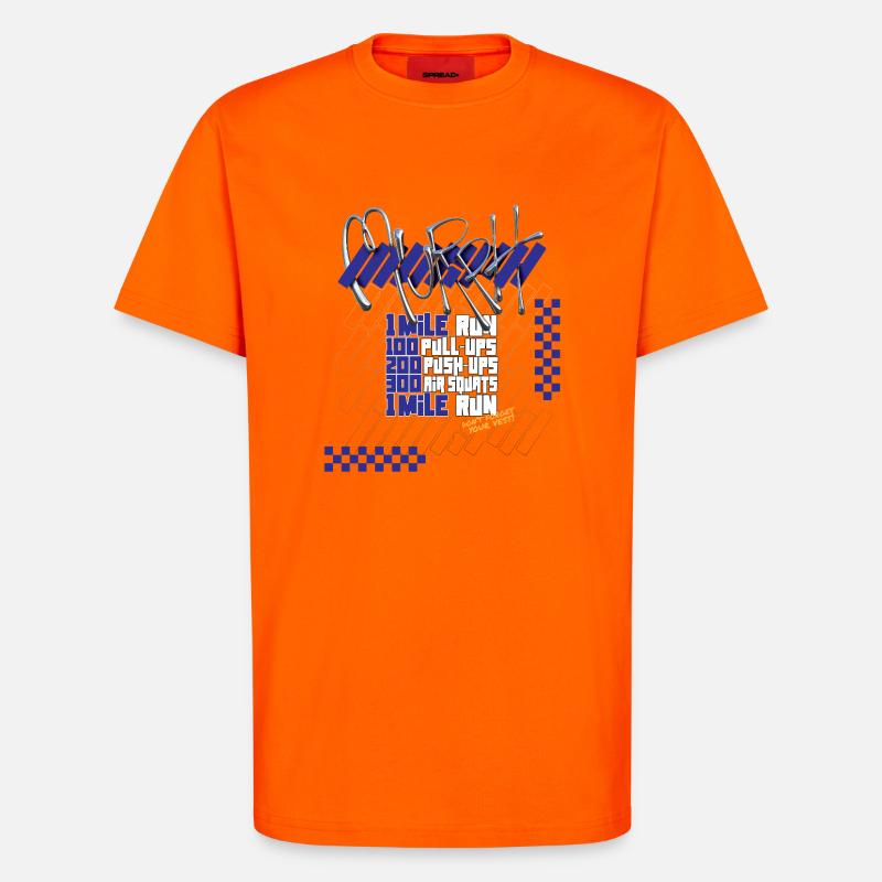 Murph Hero WOD CrossTraining Lichtgrafik-Version - T-Shirt - made by SPREAD - SUNSET ORANGE