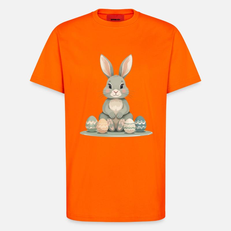 Pastel Bunny Easter Eggs - T-Shirt - made by SPREAD - SUNSET ORANGE