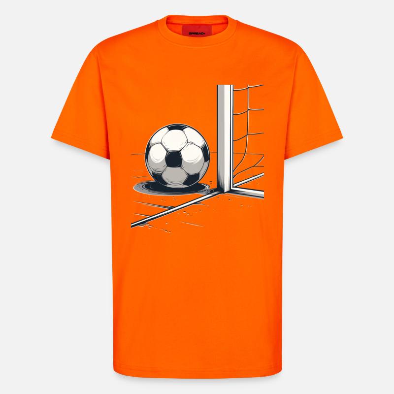Ball am Netz Torabschluss - T-Shirt - made by SPREAD - SUNSET ORANGE