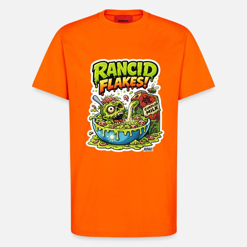 Ekelhaftes Schädelflockenmonster - T-Shirt - made by SPREAD - SUNSET ORANGE