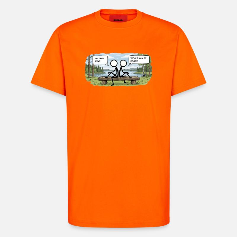 Savo Guys Duo 2 Tale Bench - T-Shirt - made by SPREAD - SUNSET ORANGE