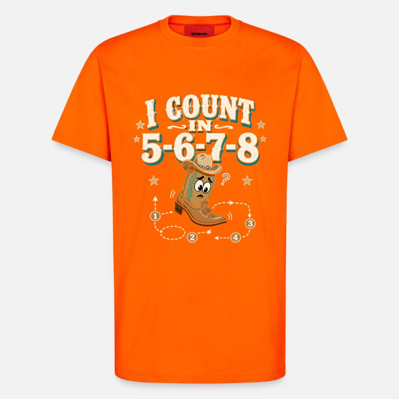 Count 5-6-7-8 - T-Shirt - made by SPREAD - SUNSET ORANGE