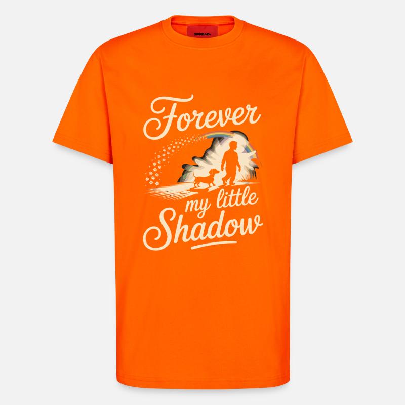 Teckel Shadow - T-shirt bio décontracté fabriqué en UE - SUNSET ORANGE