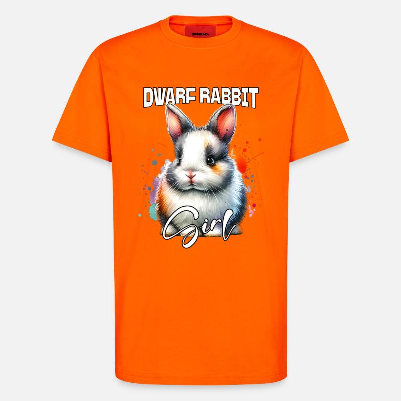 Dwarf Rabbit Girl Dwarf Rabbit - T-Shirt - made by SPREAD - SUNSET ORANGE