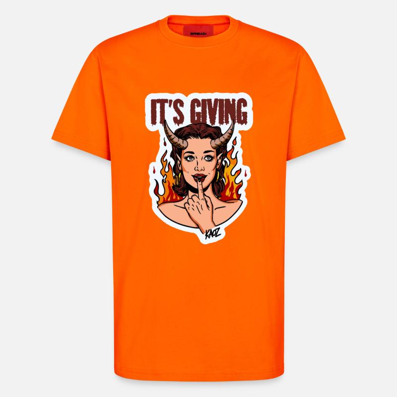 Devilish Diva Flame - T-Shirt - made by SPREAD - SUNSET ORANGE