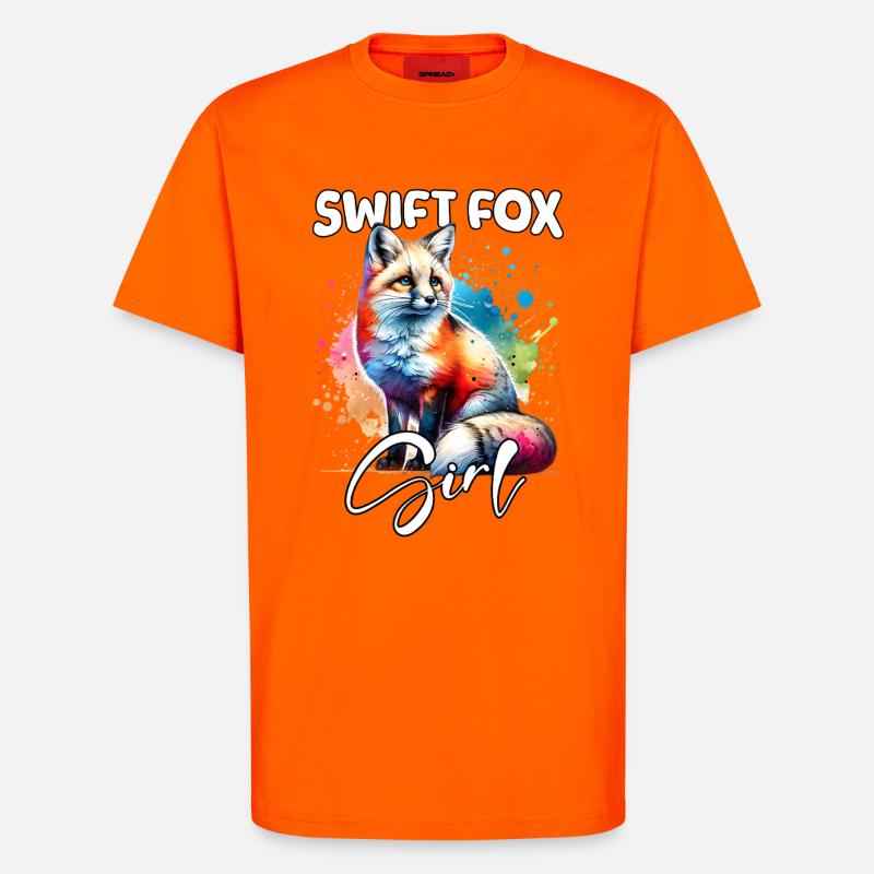 Swift Fox Mädchen Swiftfuchs - T-Shirt - made by SPREAD - SUNSET ORANGE