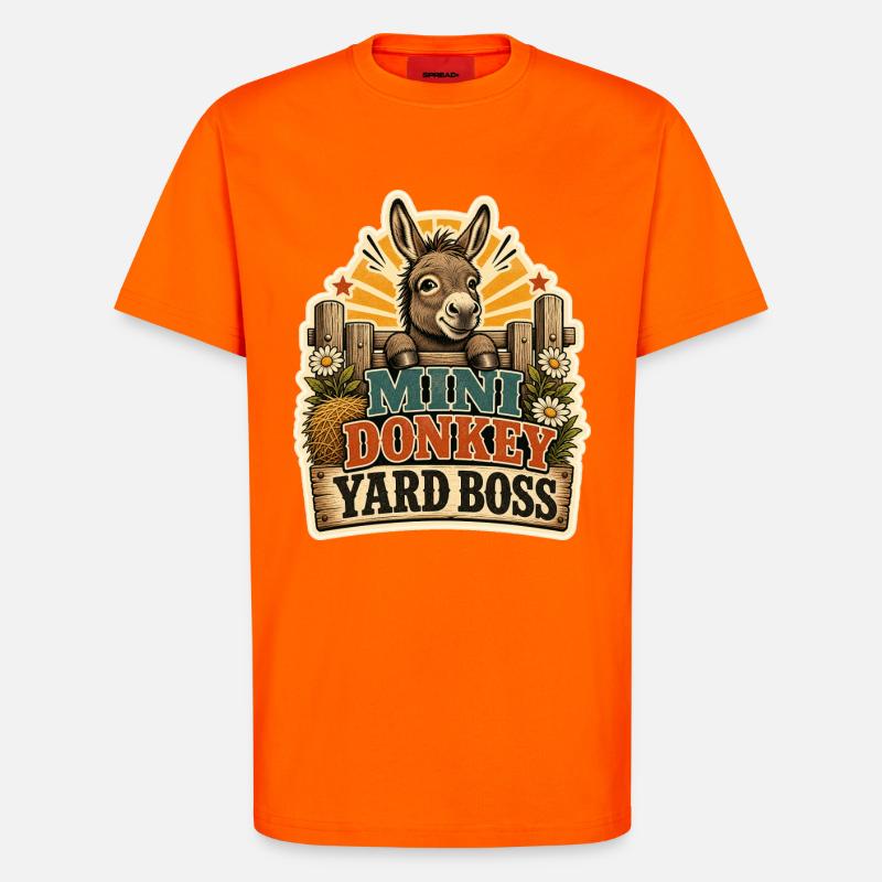 DONKEY YARD - T-Shirt - made by SPREAD - SUNSET ORANGE
