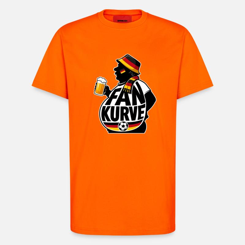 Fankurve Bierfreude Design - T-Shirt - made by SPREAD - SUNSET ORANGE