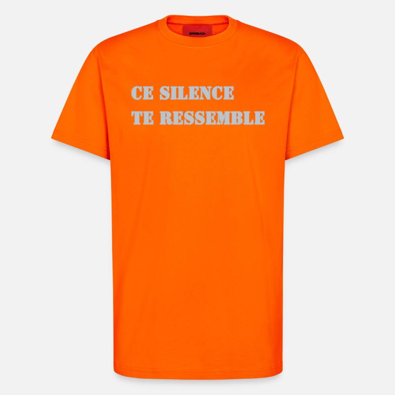 THIS SILENCE IS LIKE YOU - T-Shirt - made by SPREAD - SUNSET ORANGE