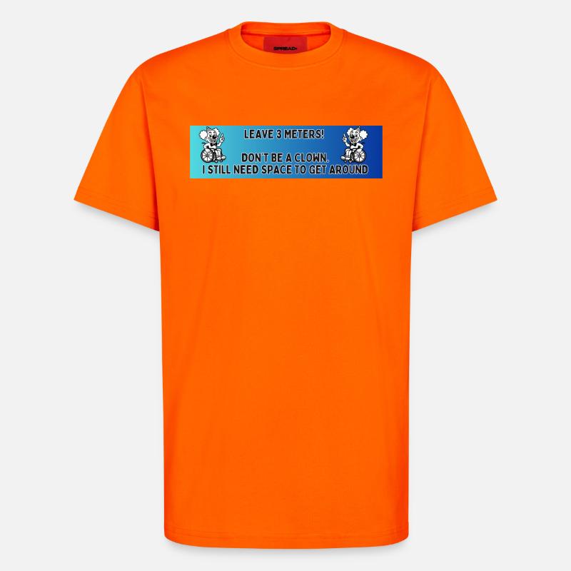 Autoaufkleber eines Rollstuhlclowns # - T-Shirt - made by SPREAD - SUNSET ORANGE