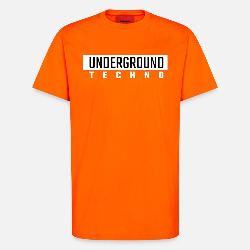 Underground Techno - T-Shirt - made by SPREAD - SUNSET ORANGE