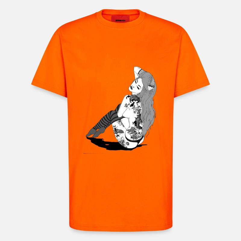 882EB5CC 391F 4E34 A595 06EB4ADAD40E - T-Shirt - made by SPREAD - SUNSET ORANGE