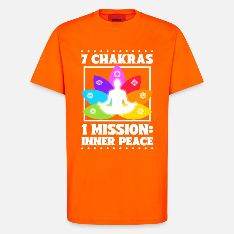 7 Chakren – Innerer Frieden - T-Shirt - made by SPREAD - SUNSET ORANGE