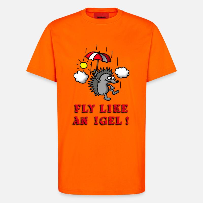 fly_like_an_igel_02_b - T-Shirt - made by SPREAD - SUNSET ORANGE