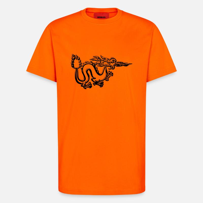 Drachen symbol - T-Shirt - made by SPREAD - SUNSET ORANGE