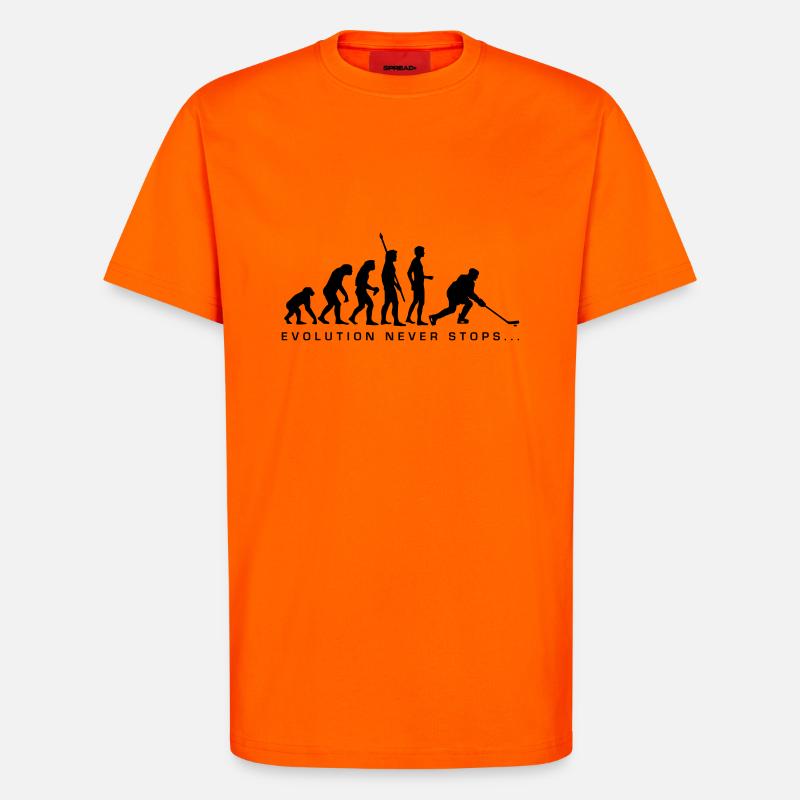 evolution_eishockey_b - T-Shirt - made by SPREAD - SUNSET ORANGE