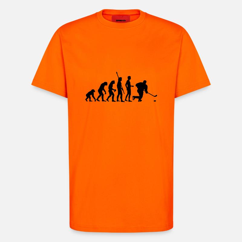 evolution_eishockey_b - T-Shirt - made by SPREAD - SUNSET ORANGE