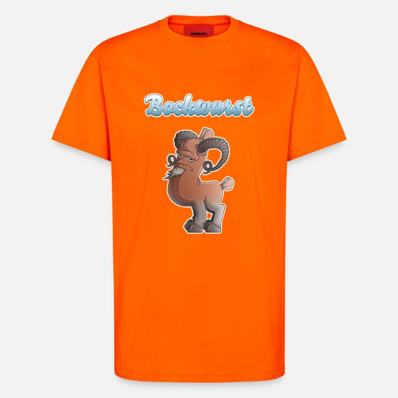 Bockwurst - T-shirt bio décontracté fabriqué en UE - SUNSET ORANGE