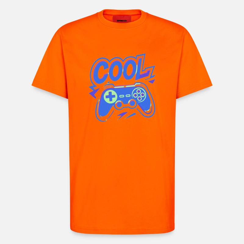 Neon Gaming Controller - T-Shirt - made by SPREAD - SUNSET ORANGE