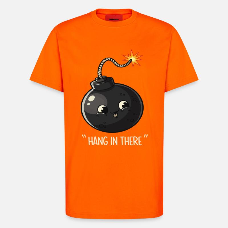 Kawaii Explodierende Bombe Comic Design - T-Shirt - made by SPREAD - SUNSET ORANGE