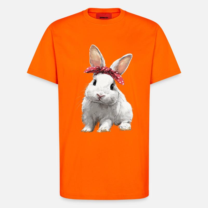 Bunny Rabbit Bow - T-Shirt - made by SPREAD - SUNSET ORANGE