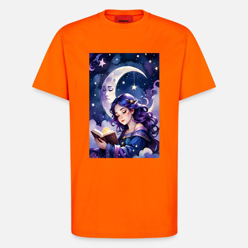 Lesen und Einschlafen - T-Shirt - made by SPREAD - SUNSET ORANGE