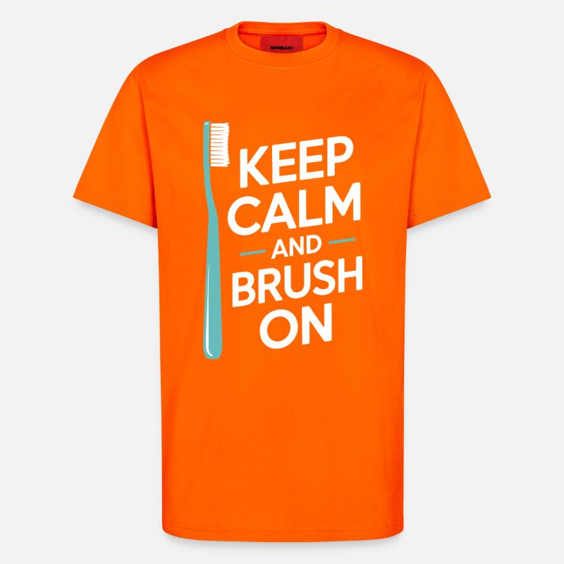 Precision Dental Engineering Artwork  - T-Shirt - made by SPREAD - SUNSET ORANGE