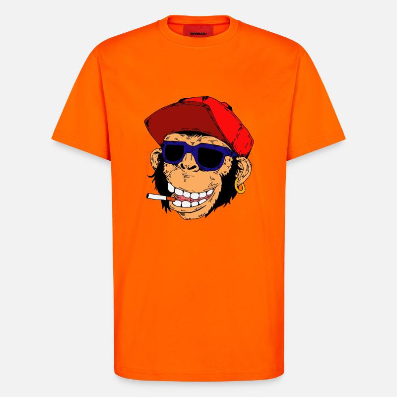 Gorilla Smoke - T-Shirt - made by SPREAD - SUNSET ORANGE