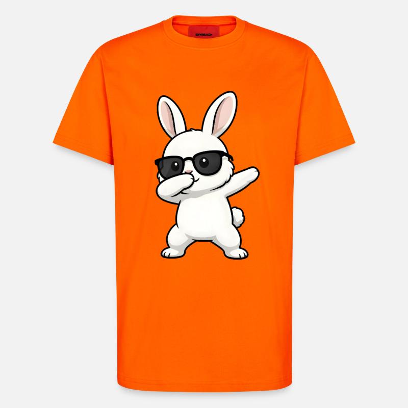Dabbing Rabbit - T-Shirt - made by SPREAD - SUNSET ORANGE