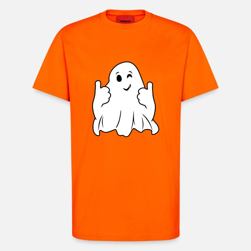 Zwinkernder Geist - T-Shirt - made by SPREAD - SUNSET ORANGE