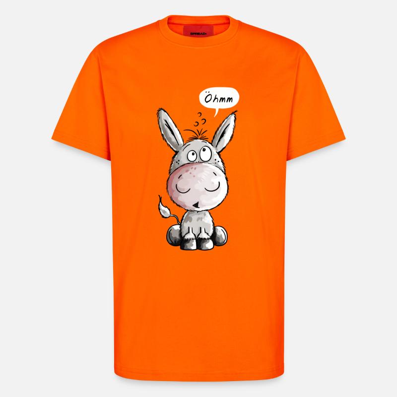 Öhmmm Esel - Eselchen - Comic - Tiere - T-Shirt - made by SPREAD - SUNSET ORANGE