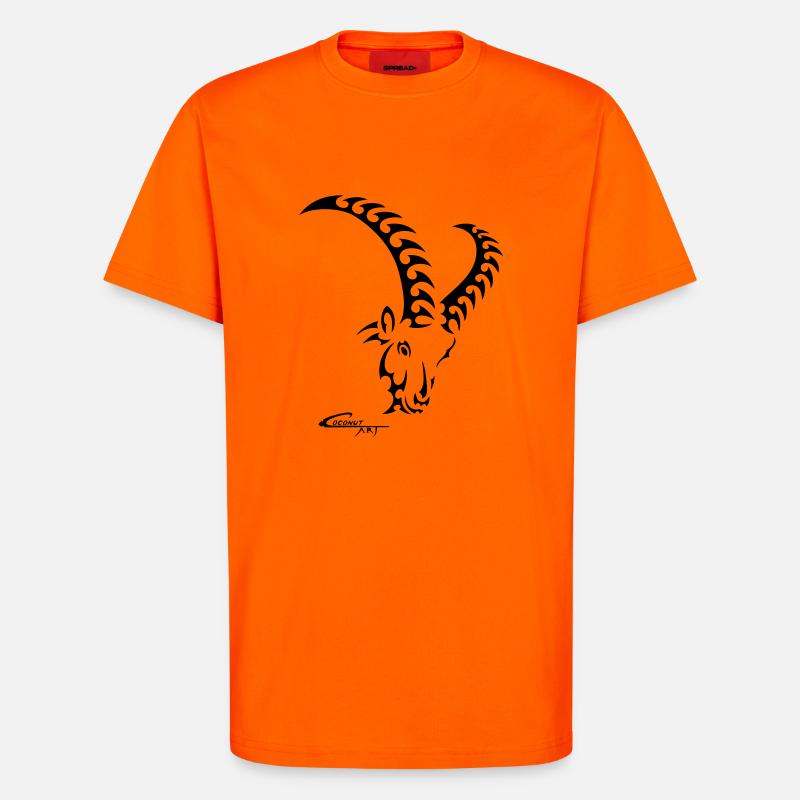 Sternzeichen Steinbock - T-Shirt - made by SPREAD - SUNSET ORANGE