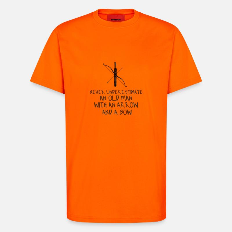 Archery Archer Hobby Gift Arrow - T-Shirt - made by SPREAD - SUNSET ORANGE