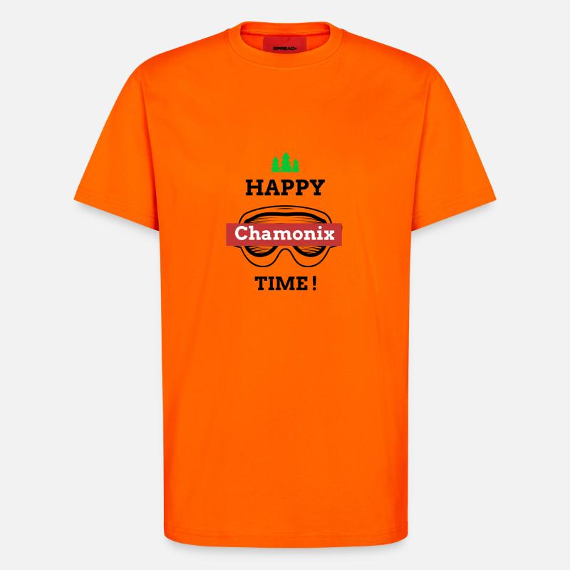 Frohe Zeit in Chamonix - T-Shirt - made by SPREAD - SUNSET ORANGE