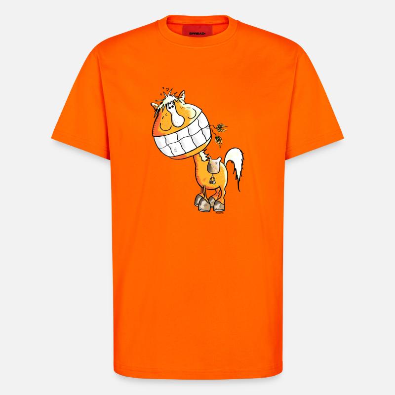 Strahlendes Pferd - Pferde - T-Shirt - made by SPREAD - SUNSET ORANGE