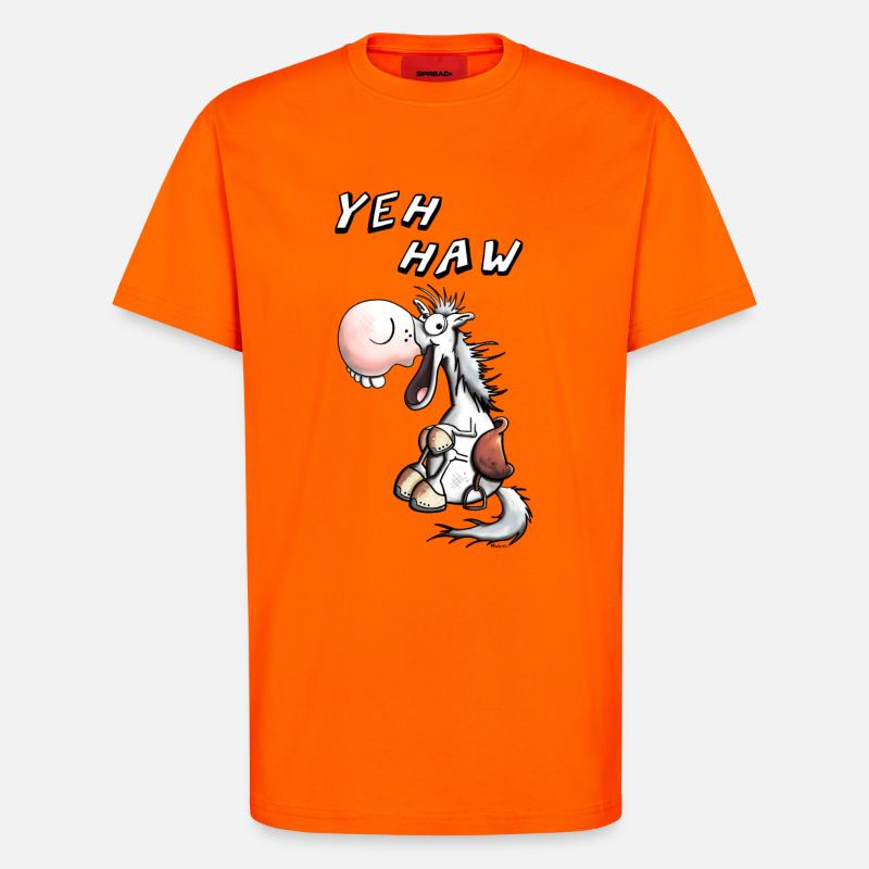 Yeh Haw Pferdchen - T-Shirt - made by SPREAD - SUNSET ORANGE