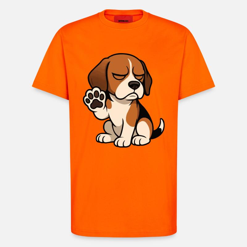 Beagle Beaglebesitzer Beaglehalter beaglehund - T-Shirt - made by SPREAD - SUNSET ORANGE