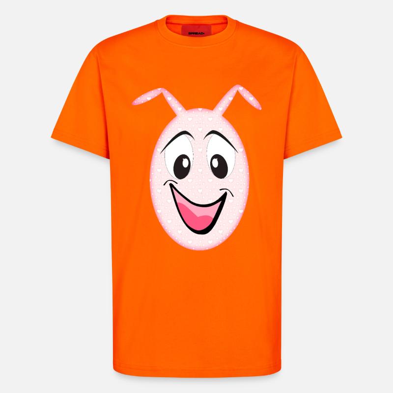 kleines süßes Monster Bunny Gesicht Herzchen - T-Shirt - made by SPREAD - SUNSET ORANGE