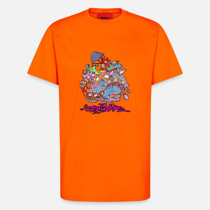 Funk N Rollah Volleis - T-Shirt - made by SPREAD - SUNSET ORANGE
